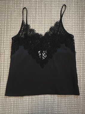 Black Lace-Trim Camisole